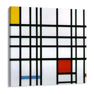 Quadro Stampa su Tela Composizione con rosso, giallo e blu, Piet Mondrian - CupidoDesign