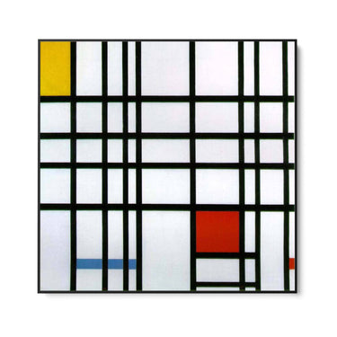 Quadro Stampa su Tela Composizione con rosso, giallo e blu, Piet Mondrian - CupidoDesign