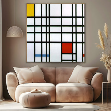 Quadro Stampa su Tela Composizione con rosso, giallo e blu, Piet Mondrian - CupidoDesign