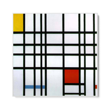 Quadro Stampa su Tela Composizione con rosso, giallo e blu, Piet Mondrian - CupidoDesign