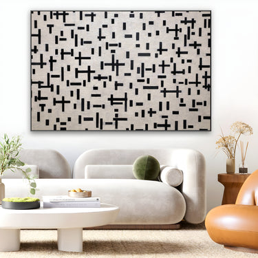 Quadro Stampa su Tela Composizione in Linea, Piet Mondrian - CupidoDesign