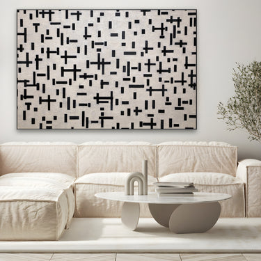 Quadro Stampa su Tela Composizione in Linea, Piet Mondrian - CupidoDesign