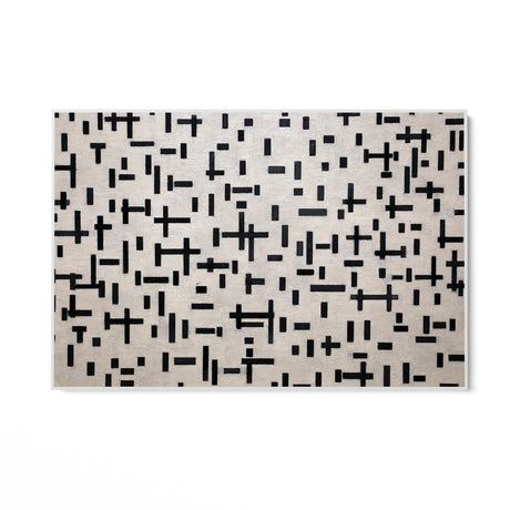 Quadro Stampa su Tela Composizione in Linea, Piet Mondrian - CupidoDesign