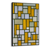 Quadro Stampa su Tela Composizione in grigio e ocra, Piet Mondrian - CupidoDesign