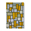 Quadro Stampa su Tela Composizione in grigio e ocra, Piet Mondrian - CupidoDesign