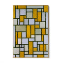 Quadro Stampa su Tela Composizione in grigio e ocra, Piet Mondrian - CupidoDesign