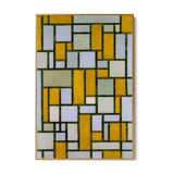 Quadro Stampa su Tela Composizione in grigio e ocra, Piet Mondrian - CupidoDesign