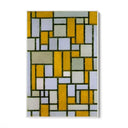 Quadro Stampa su Tela Composizione in grigio e ocra, Piet Mondrian - CupidoDesign