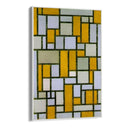 Quadro Stampa su Tela Composizione in grigio e ocra, Piet Mondrian - CupidoDesign