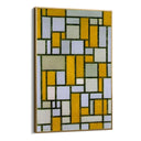 Quadro Stampa su Tela Composizione in grigio e ocra, Piet Mondrian - CupidoDesign