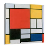 Quadro Stampa su Tela Composizione in rosso, giallo, blu e nero, Piet Mondrian - CupidoDesign