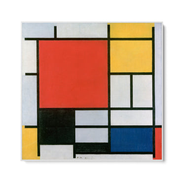 Quadro Stampa su Tela Composizione in rosso, giallo, blu e nero, Piet Mondrian - CupidoDesign