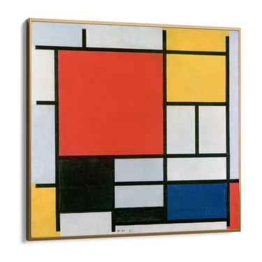 Quadro Stampa su Tela Composizione in rosso, giallo, blu e nero, Piet Mondrian - CupidoDesign