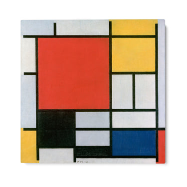 Quadro Stampa su Tela Composizione in rosso, giallo, blu e nero, Piet Mondrian - CupidoDesign