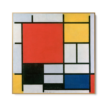 Quadro Stampa su Tela Composizione in rosso, giallo, blu e nero, Piet Mondrian - CupidoDesign