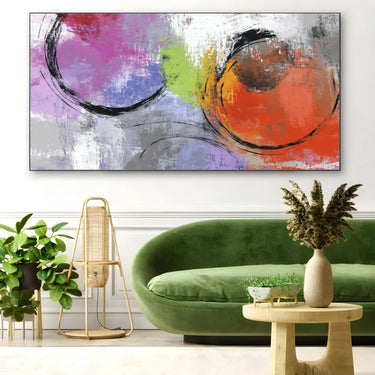 Quadro Stampa su Tela Contrasto Circolare - CupidoDesign