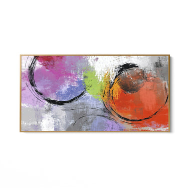 Quadro Stampa su Tela Contrasto Circolare - CupidoDesign