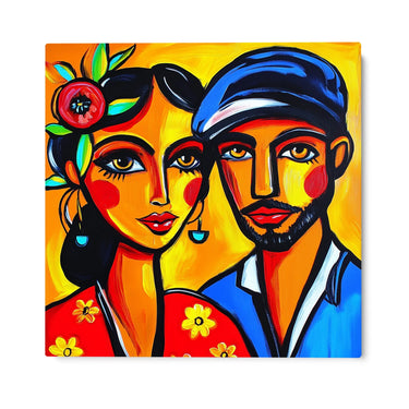 Quadro Stampa su Tela Coppia Solare - CupidoDesign