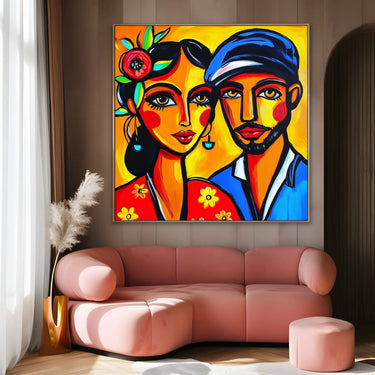 Quadro Stampa su Tela Coppia Solare - CupidoDesign