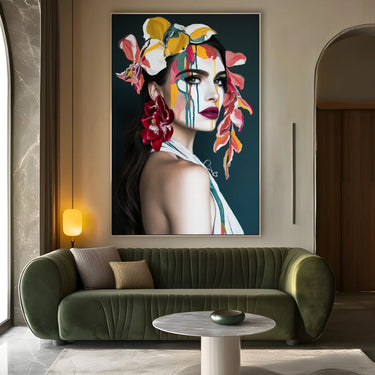 Quadro Stampa su Tela Corona di Petali - CupidoDesign