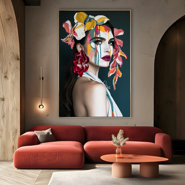 Quadro Stampa su Tela Corona di Petali - CupidoDesign