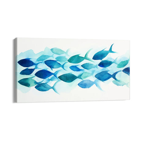 Quadro Stampa su Tela Corrente Blu - CupidoDesign