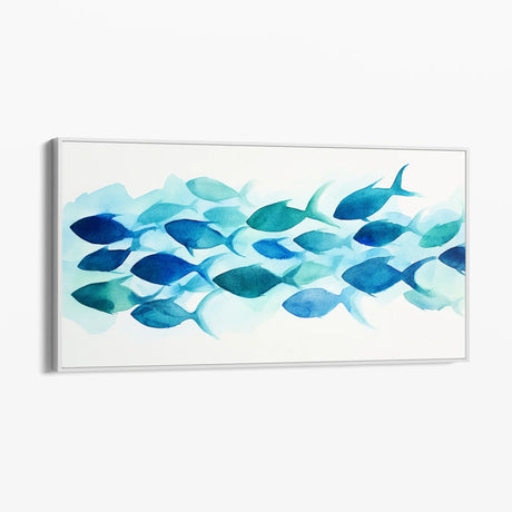 Quadro Stampa su Tela Corrente Blu - CupidoDesign
