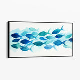 Quadro Stampa su Tela Corrente Blu - CupidoDesign