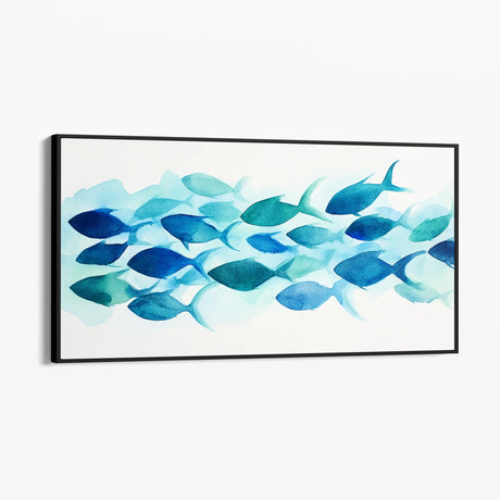 Quadro Stampa su Tela Corrente Blu - CupidoDesign