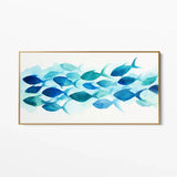 Quadro Stampa su Tela Corrente Blu - CupidoDesign