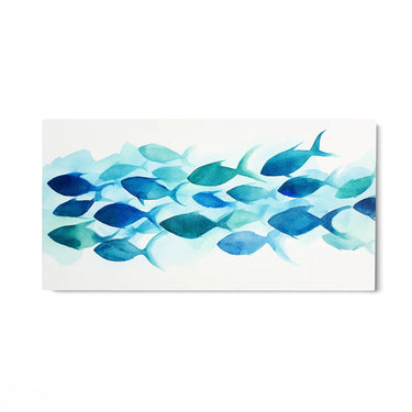 Quadro Stampa su Tela Corrente Blu - CupidoDesign