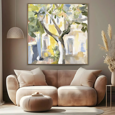 Quadro Stampa su Tela Cortile Fiorito - CupidoDesign