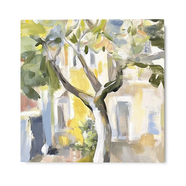 Quadro Stampa su Tela Cortile Fiorito - CupidoDesign