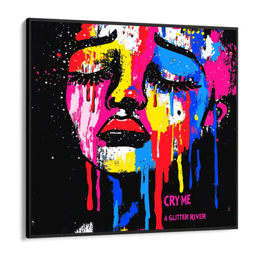Quadro Stampa su Tela Cry Me a Glitter River - CupidoDesign