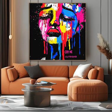 Quadro Stampa su Tela Cry Me a Glitter River - CupidoDesign