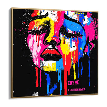 Quadro Stampa su Tela Cry Me a Glitter River - CupidoDesign