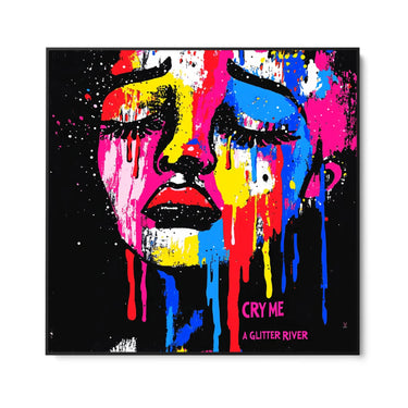 Quadro Stampa su Tela Cry Me a Glitter River - CupidoDesign
