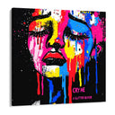 Quadro Stampa su Tela Cry Me a Glitter River - CupidoDesign