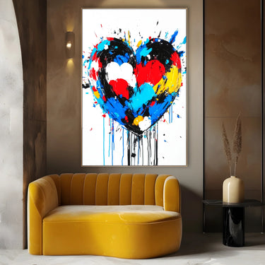 Quadro Stampa su Tela Cuore Cromatico - CupidoDesign