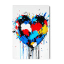 Quadro Stampa su Tela Cuore Cromatico - CupidoDesign