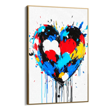 Quadro Stampa su Tela Cuore Cromatico - CupidoDesign