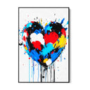 Quadro Stampa su Tela Cuore Cromatico - CupidoDesign