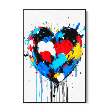 Quadro Stampa su Tela Cuore Cromatico - CupidoDesign