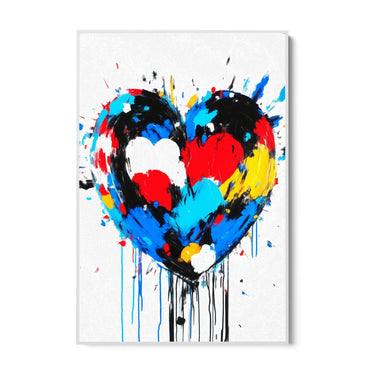 Quadro Stampa su Tela Cuore Cromatico - CupidoDesign