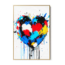 Quadro Stampa su Tela Cuore Cromatico - CupidoDesign