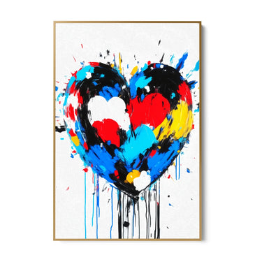 Quadro Stampa su Tela Cuore Cromatico - CupidoDesign