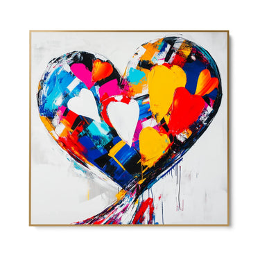 Quadro Stampa su Tela Cuori Uniti - CupidoDesign