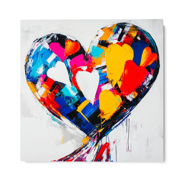 Quadro Stampa su Tela Cuori Uniti - CupidoDesign