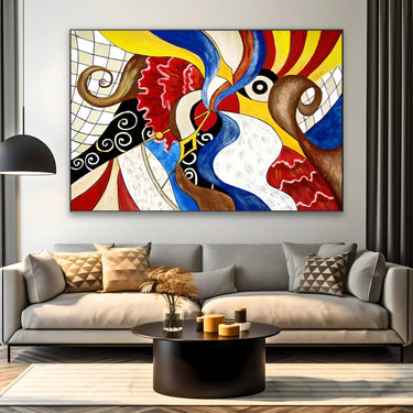 Quadro Stampa su Tela Danza cromatica - CupidoDesign