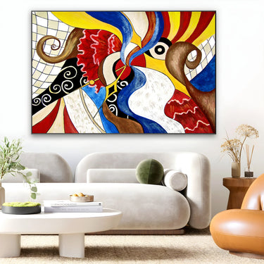 Quadro Stampa su Tela Danza cromatica - CupidoDesign